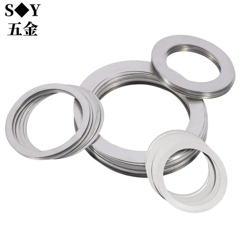 ((M8-M20) 304 สแตนเลสปะเก็นบางเฉียบรอบโลหะปะเก็นแบน 0.1/0.2/0.3/0.5 มม.ปรับช่องว่างปะเก็นแบนสําหรับเพลา M9M10M12M14M15M16M17M18 - รูปที่ 4