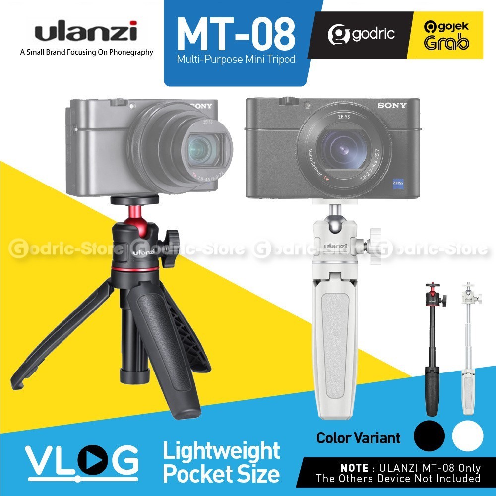 ULANZI MT-08 Mini Extension Pole ขาตั้งกล้อง Vlogging สําหรับกล้อง Mirrorless และสมาร์ทโฟน HP MT08
