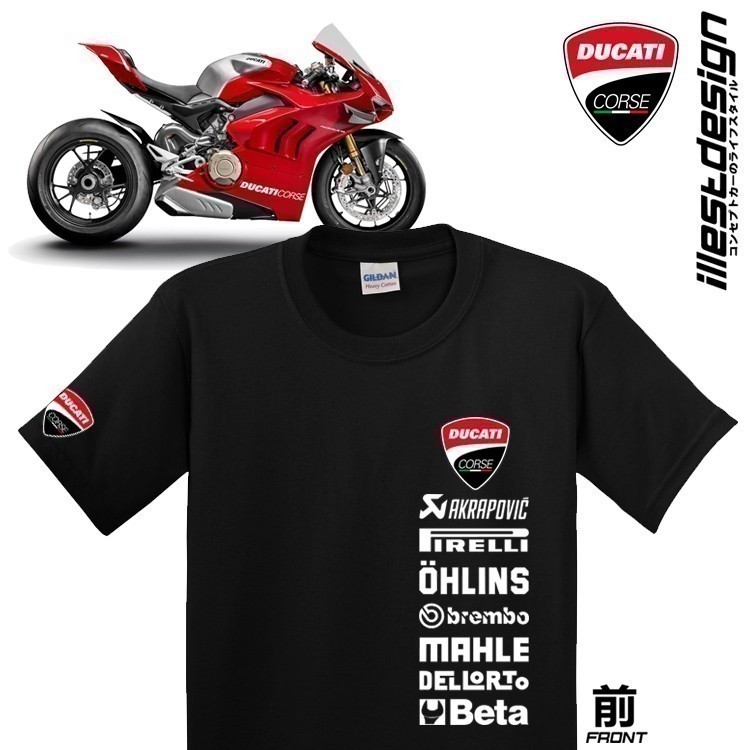 Moto 2025 fashion Tees : เสื้อยืด Ducati Corse Racing Series Panigale 899 959 1199 1299 V4 V4R V4S 1