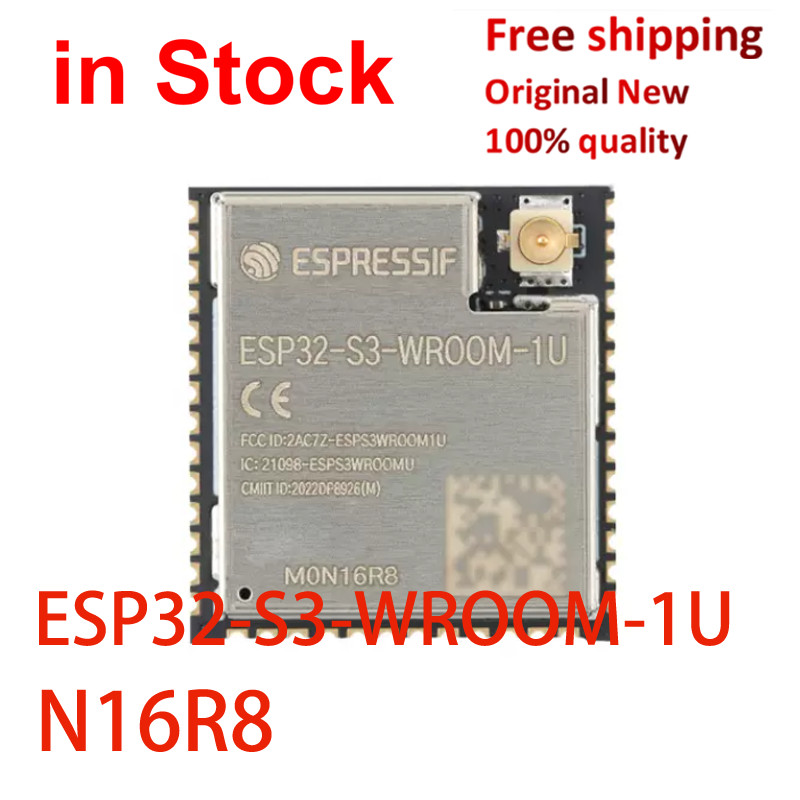 (1 ชิ้น) 100% ใหม่ ESP32-S3-WROOM-1U MON16R8 N16R8 M0N16R8 ESP32-S3-WROOM-1U-N16R8 ESP32-S3 Wi + โมด