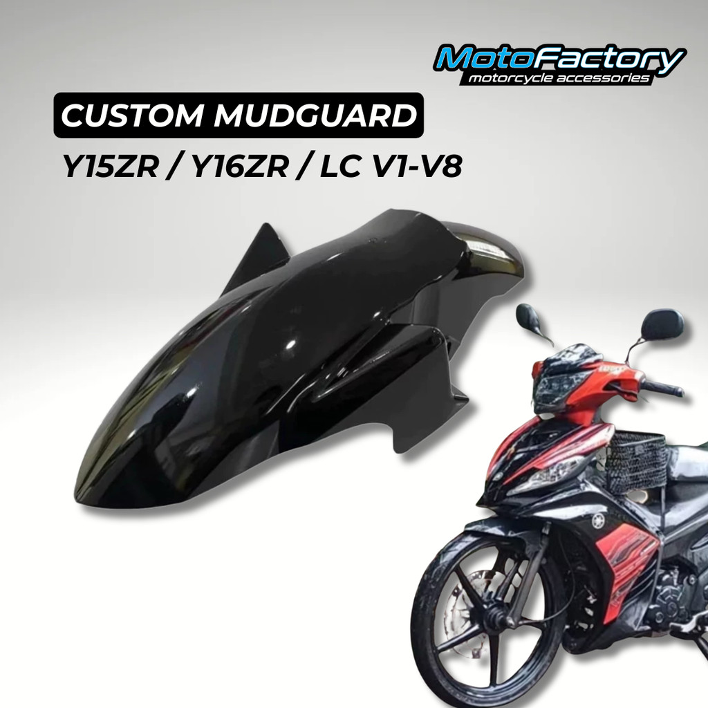 Y16ZR Y15ZR LC135 V1-V8 MUDGUARD DEPAN CUSTOM (POTONG) PNP YAMAHA MUDGUARD DEPAN CUSTOM