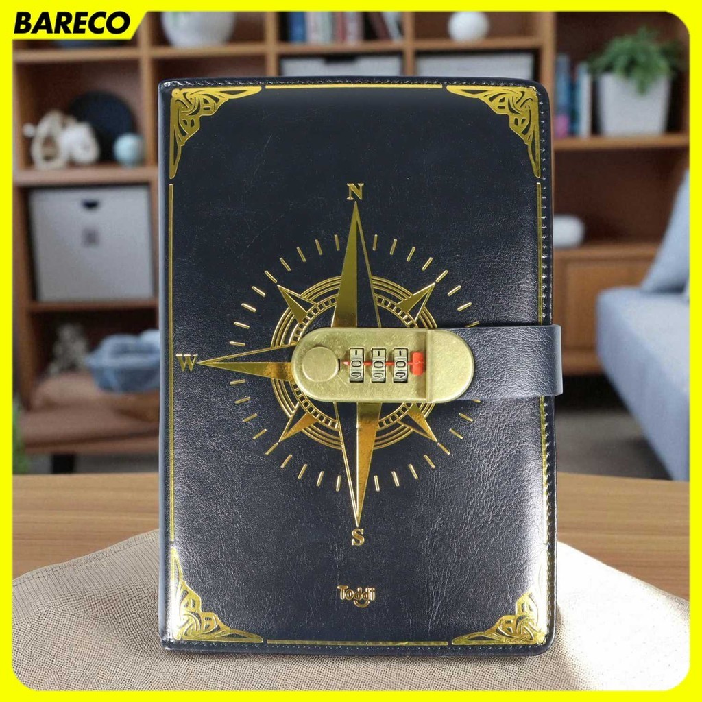 Toddi Leather Notebook Diary 300 หน้า มีตัวล็อค - JJ-03