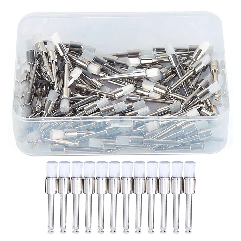แปรงไนล่อน ขนาดเล็ก 0.6 ซม. สําหรับทันตกรรม จํานวน 100 pcs/box