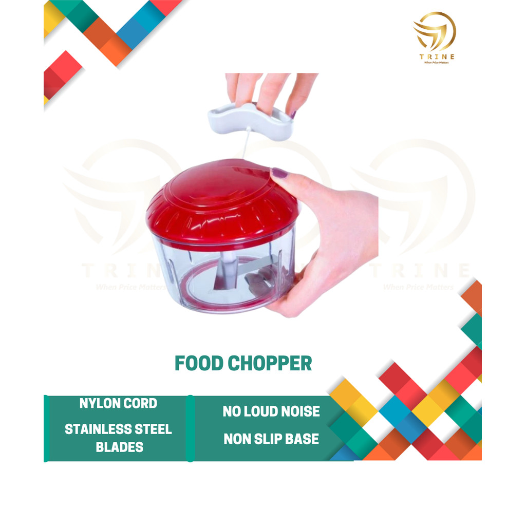 3 EASY STEP CRANK CHOP FOOD CHOPPER CHOP MINCE น้ําซุปข้นใน SECOND