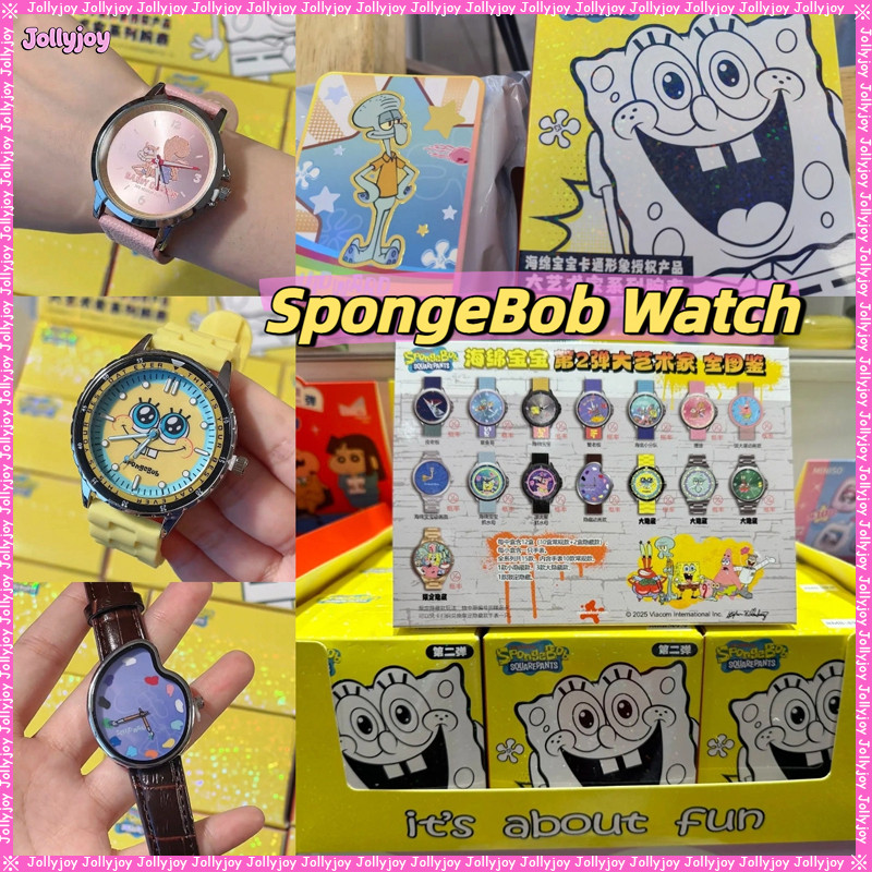 นาฬิกาข้อมือ SpongeBob สำหรับนักเรียน ทนน้ำ เหมาะทำของขวัญวันเกิด
