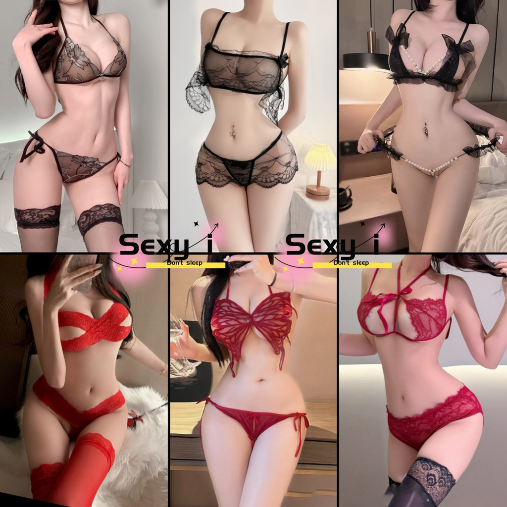 ชุดนอนไม่นอนไม่ได้นอน sexy  ชุดชั้นใน   ลูกไม้ แบบโปร่ง ดีไซน์แบบผูกเชือก   ชุดยั่ว   ราคาถูก หลากหลายสไตล์