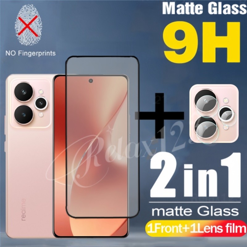 Realme 15 5G 2025 2in1 Matte Frosted Glass และเลนส์ฟิล์มสําหรับ Realme 15 Pro Realme 15 15Pro 4G 5G 