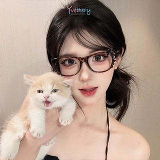 ร้านค้าไทย🔥แว่นสายตายาวCAT โบว์ y2k พิมพ์เสือดาว วินเทจน่ารัก สําหรับนักเรียนหญิง แว่นตาตกแต่ง.COD