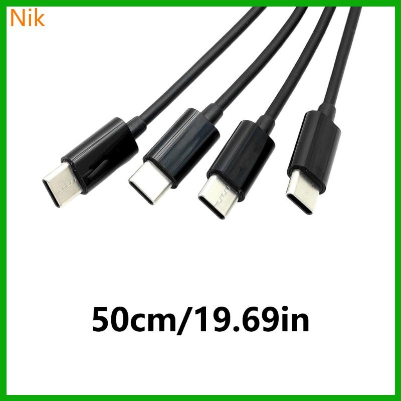 บ.ลค.ศ.t 4 in 1 USB to 4USB C Port สายชาร์จ Power Supply Wire Line 3 0mm 50cm ยาว