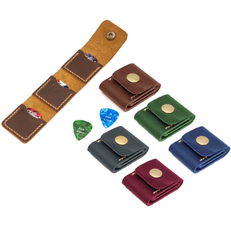 Xiangbao Guitar Pick Carry Pouches Guitar Pick Case Pick Storage Pouches PU Leather Guitar Pick Hold