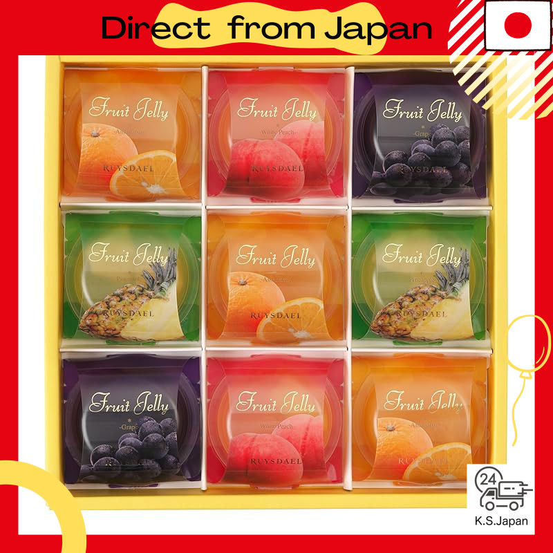 RUYSDAEL Gift Set for Mid-Year Present - Assorted Jelly with Domestic Fruit (USD302) 75g x 9 pieces[