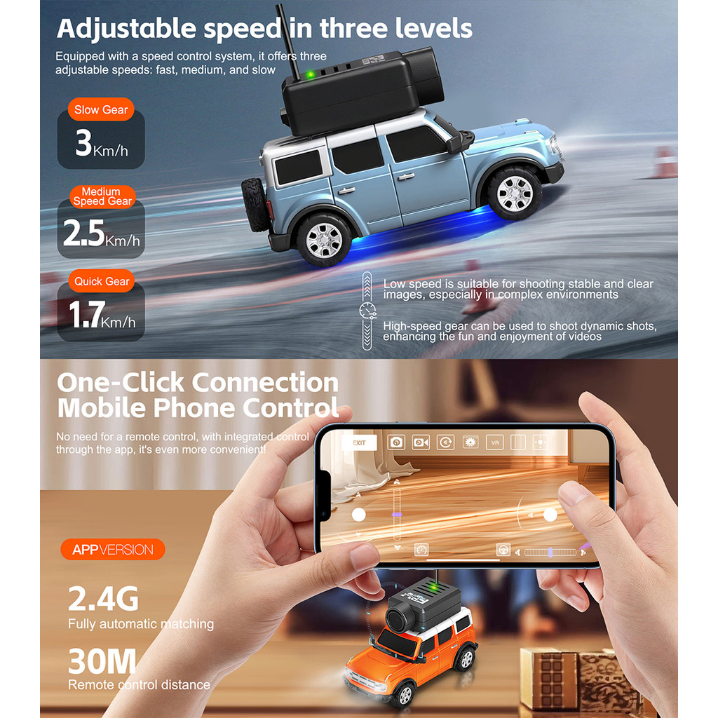 WLtoys 1:64 รถจิ๋ว 6406/6406C พร้อมกล้องในตัว 720P รูปที่ 4