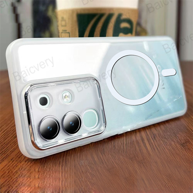 สําหรับ VIVO Y29 4G V2434 / T4X 5G V2437 กล้องป้องกันสีสันพร้อมสติกเกอร์แม่เหล็ก