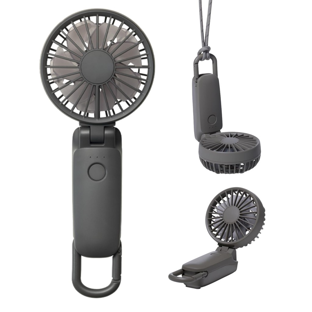 Rhythm (RHYTHM) Handy Fan 2025 High Air Volume Silent 3WAY (Handheld Neck Strap Tabletop) [Domestic 