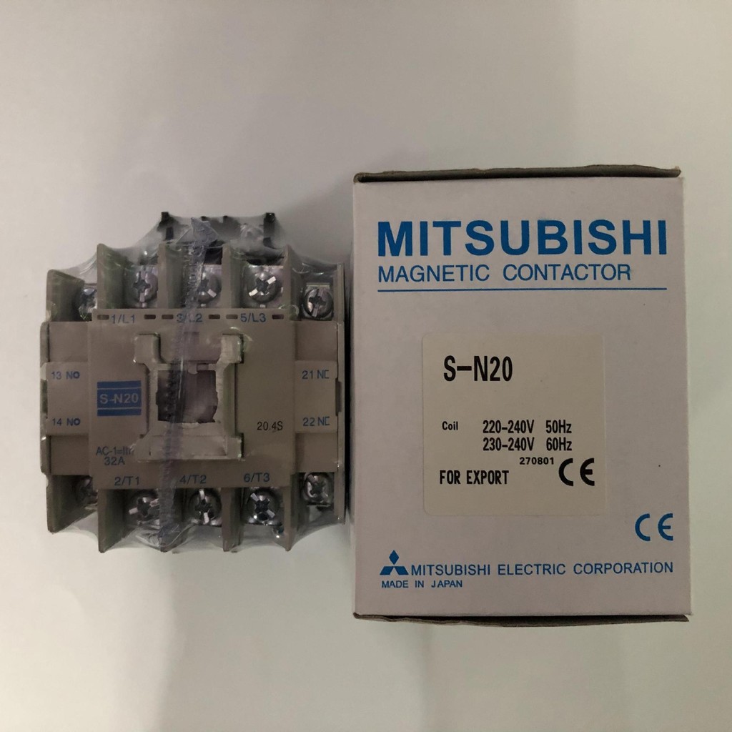 ของแท้ S-N20 AC220V 50/60Hz ระดับ 3 คอนแทคเตอร์ AC
