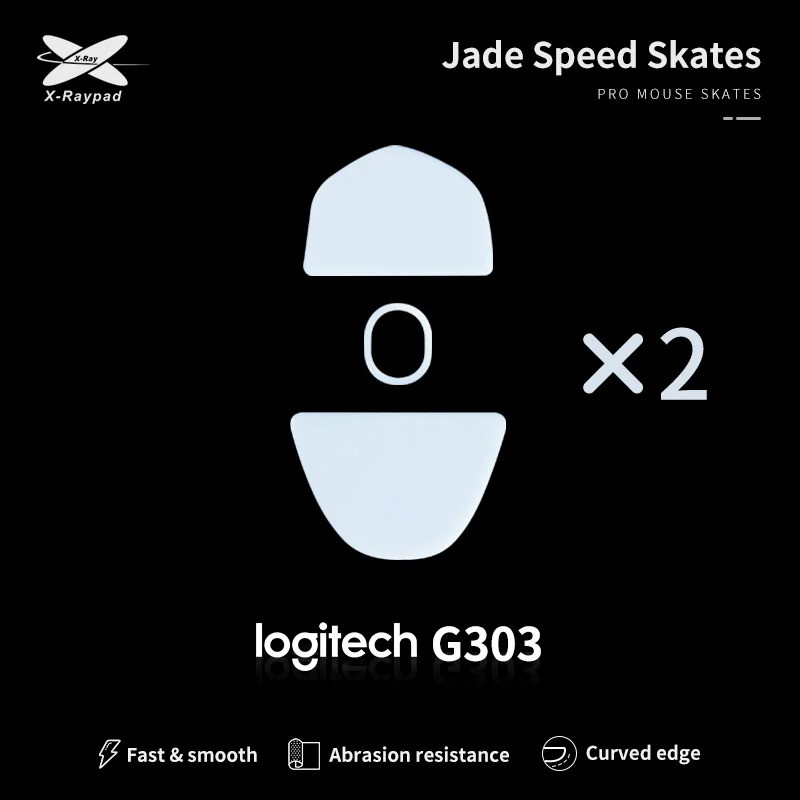Xraypad Jade speed mouse Skate สําหรับ Logitech G303 X-Raypad Logitech G303 รองเท้าสเก็ต Mice Glide 