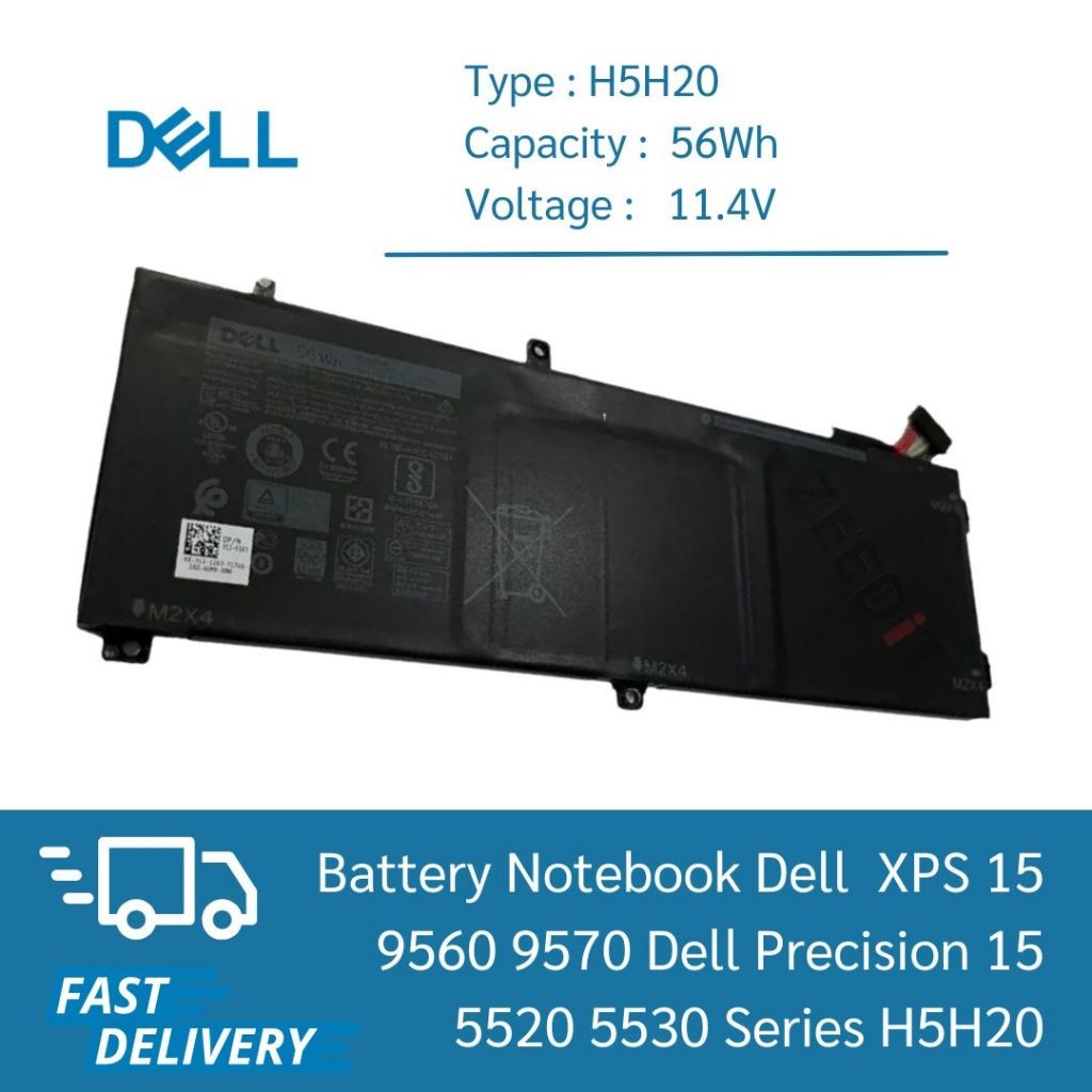 แบตเตอรี่ โน๊ตบุ๊ค Battery Notebook Dell XPS 15 9560 9570 Dell Precision 15 5520 5530 Series H5H20  