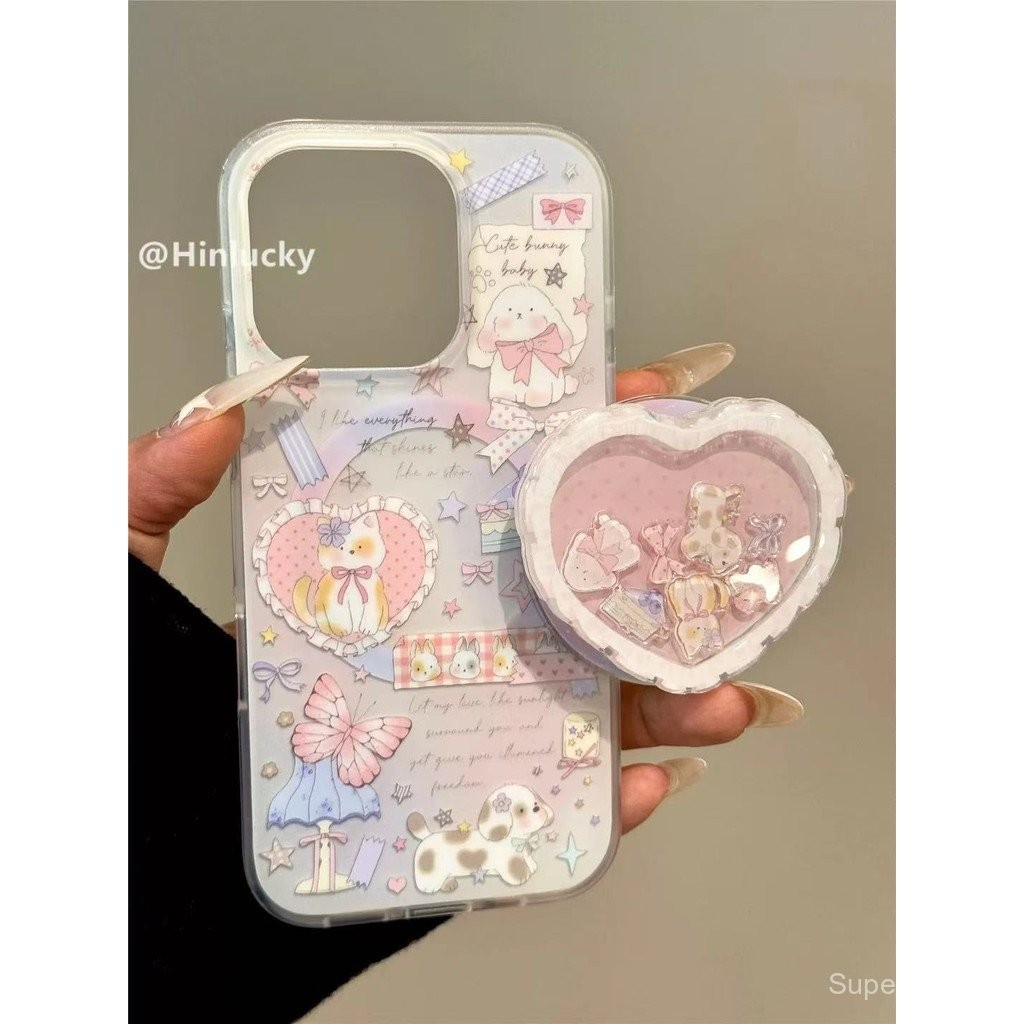 เคสโทรศัพท์ เหมาะสําหรับ iPhone 7 8 X XS XR XSMAX 11 12 13 14 15 16 17 Pro max Plus Air Love Cat Puppy วงเล็บแม่เหล็กกันกระแทกกันกระแทกกันกระแทกกันกระแทกกันกระแทกเคสรวมทุกอย่าง 3ZBY