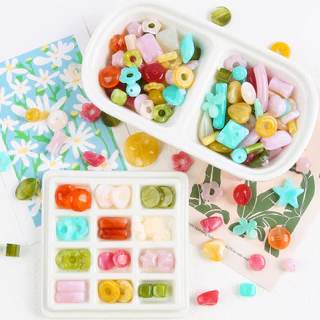 ลูกปัดอะคริลิกคละสี 20 กรัม สําหรับทําเครื่องประดับ DIY อุปกรณ์เย็บเสื้อผ้า สร้อยข้อมือ สร้อยคอ