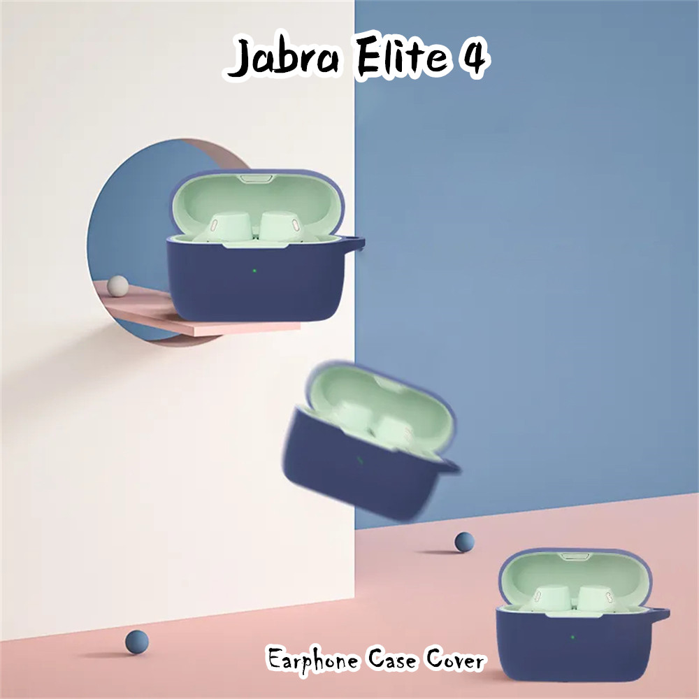 ส่วนลดสําหรับ Jabra Elite 4 Case Casing Soft Silicone Simple Solid Color Headphone Case Cover