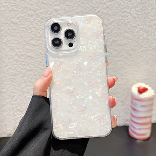 ✨ นี่ยม! ✨เคสพื้นหลังมันวาวเหมือนเปลือกหอย น่ารัก สําหรับIPhone16 14 13 12 11 6 7 8 plus Pro Promax X XR XSMAX BKWIMD019