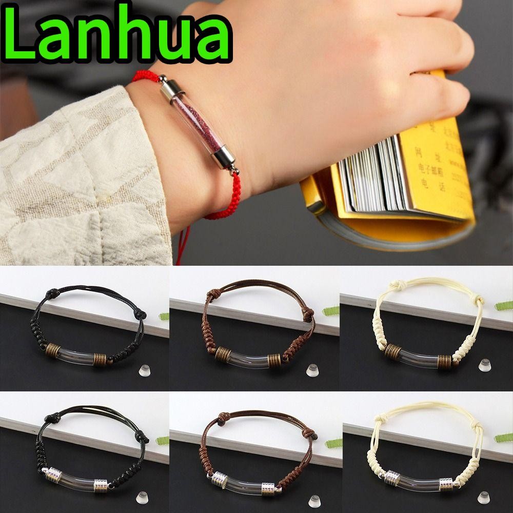 Lanhua สร้อยข้อมือ จี้ขวดน้ําหอม รูปขวดน้ํา ขวดน้ํานําโชค ปรับขนาดได้ DIY