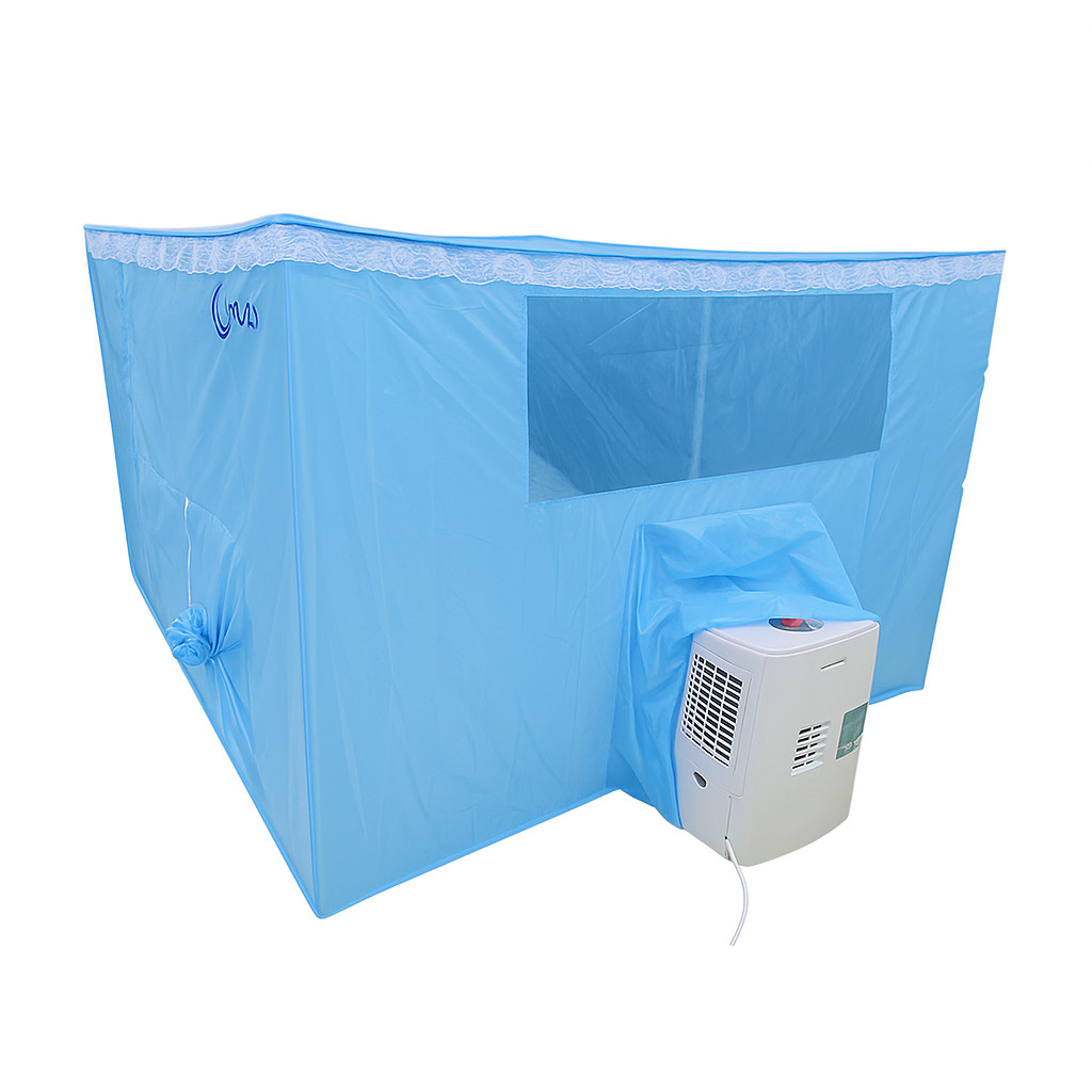 มุ้ง เก็บความเย็น วิมานแอร์ WIMAN แอร์มุ้งสีฟ้า