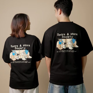 Strayandcool เสื้อยืดโอเวอร์ไซส์ "Snore Society" Oversized T-shirt