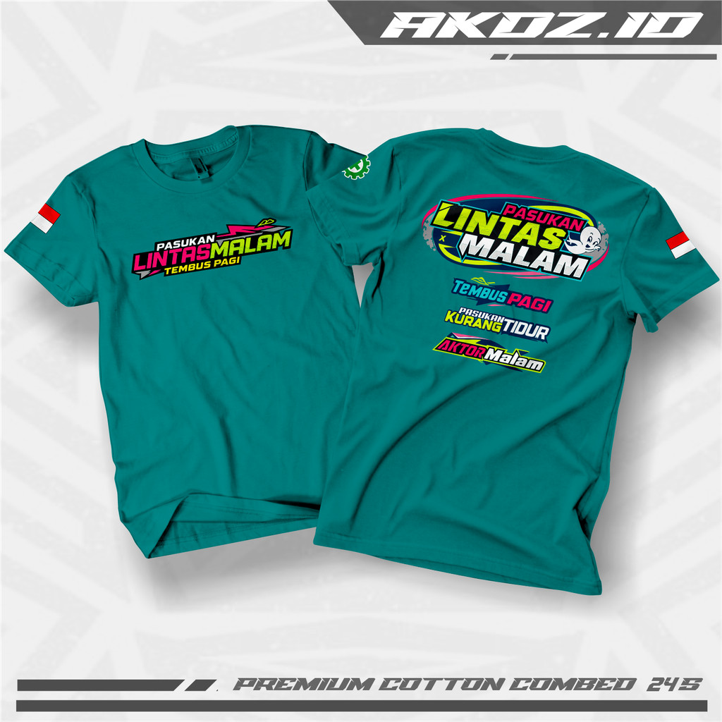 AKDZ.ID เสื้อยืด THE NIGHT เสื้อยืด TRANSLATED MORNING และ SLEEP NIGHT นักแสดงผ้าฝ้าย COMBED 24S PRE