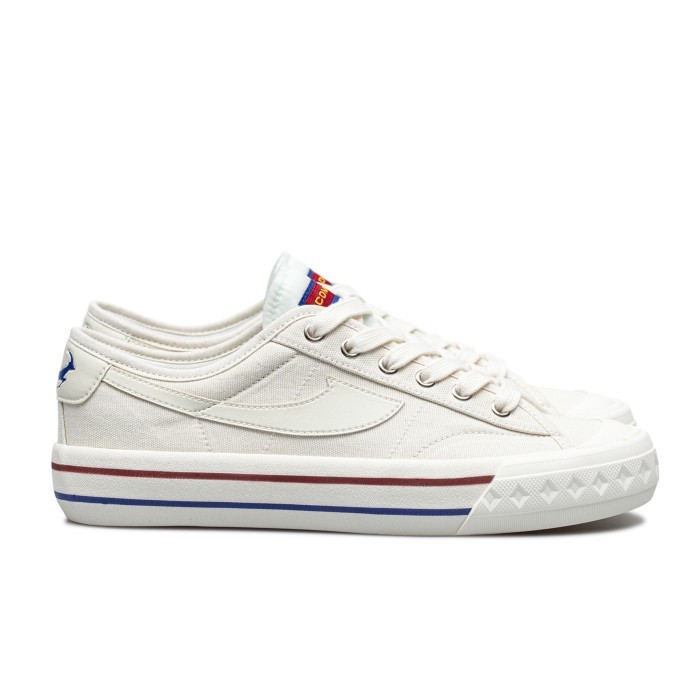 Compass Retrograde Low Cream Shoes สําหรับผู้ชายและผู้หญิง - รองเท้านักเรียนลําลองอินเทรนด์