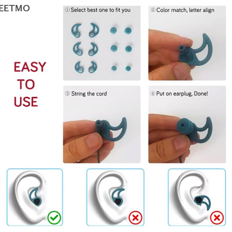 EET ปลั๊กหูกันน้ำซิลิโคนนุ่ม พร้อมสายคล้องคอ สำหรับดำน้ำและว่ายน้ำ ส่องประการัง