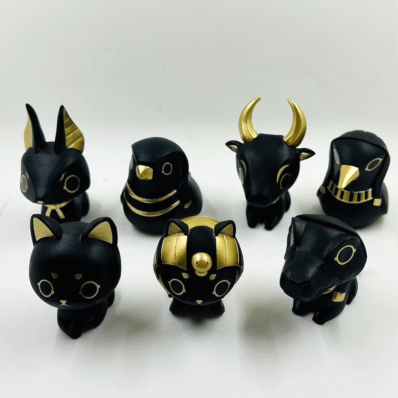 พร้อมสต็อกของเล่นแคปซูลของแท้ God of Egypt British Museum Series Animal Cute Cat Bird Ornament Model