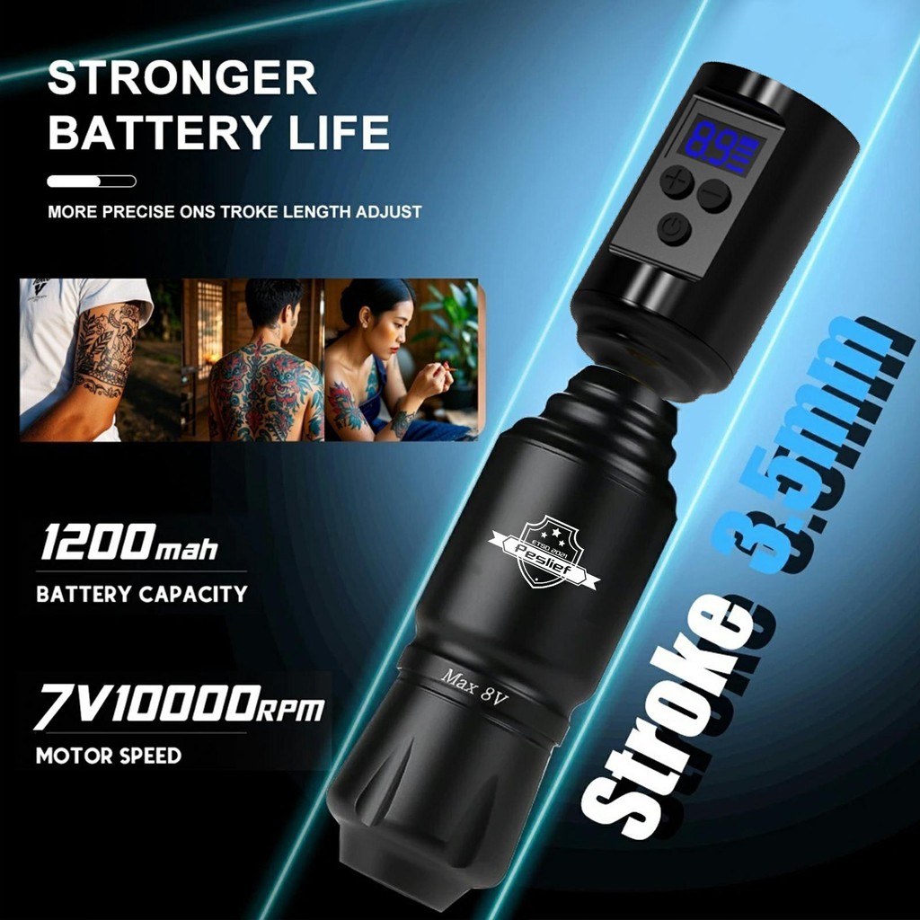 YILONG Rocket Dual-Battery Wireless Tattoo Pen Kit รูปที่ 4