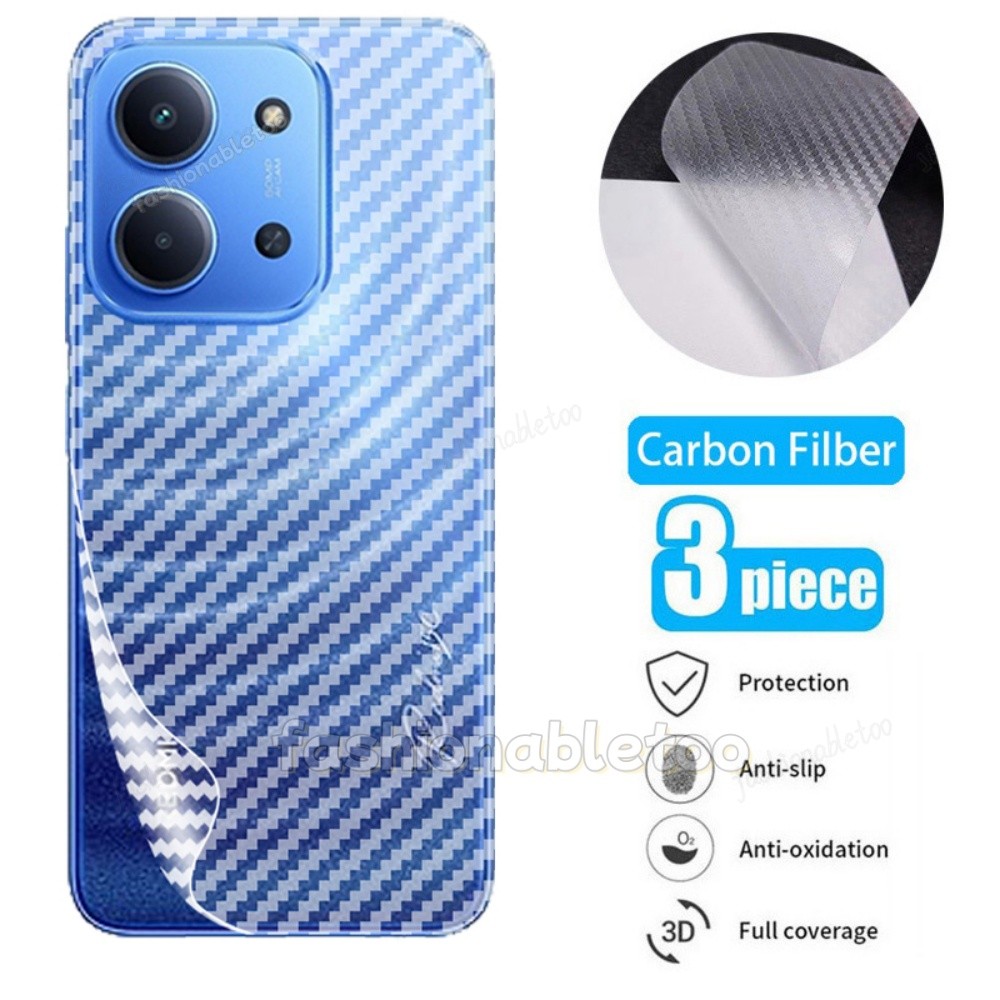สําหรับRedmi15C 5Gกลับฟิล์มคาร์บอนไฟเบอร์สําหรับRedmi 15 C 15C 1 5 Redmi15 C Redmi15C 2025 Back Protectorฟิล์มนุ่มโปร่งใสคลุมทั้งหมดScratchทนหน้าจอสติกเกอร์ป้องกัน