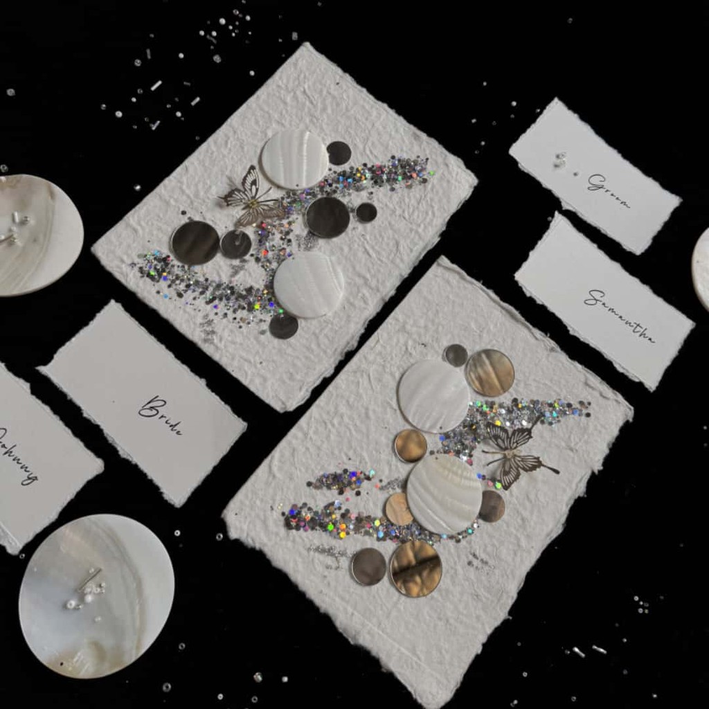 Manifesto High-End Feeling Marriage Hand-Tear Custom Niche Book Vow Card Simple Card Wedding Texture