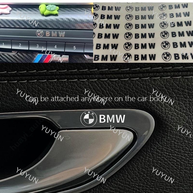 YY BMW โลโก้สร้างสรรค์โลหะตกแต่งสติกเกอร์กันน้ําสําหรับ BMW F10 F20 F30 F32 E36 E46 E60 E90 G20 X1 X
