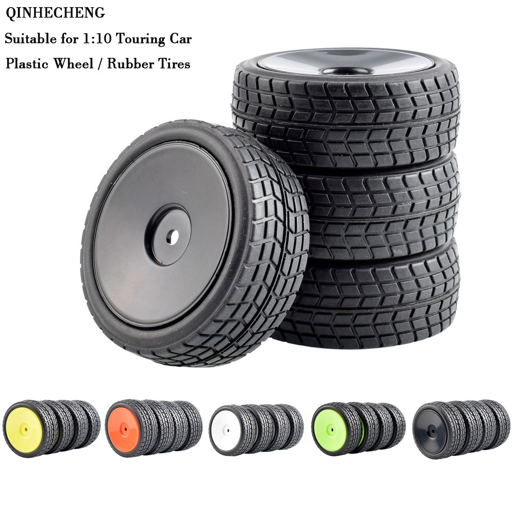 9070-8005 64 มม.ยางและชุดล้อ 4PCS สําหรับ 1:10 HSP HPI SAKURA D3 Kyosho FW06 ทั่วไป