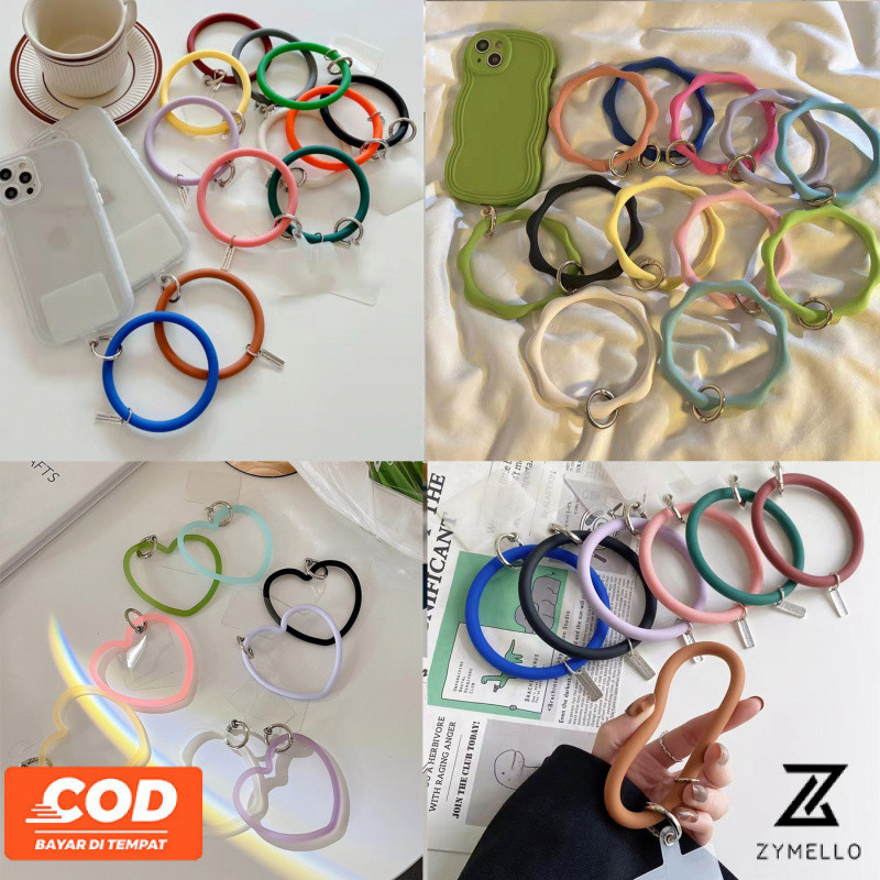 สุ่มซิลิโคนเหลวนุ่มสร้อยข้อมือหัวเข็มขัดสายรัดข้อมือป้องกันการตกสากลสําหรับกรณีโทรศัพท์มือถือทั้งหมดวงกลมขนาดใหญ่มือถือแหวนป้องกันการตก
