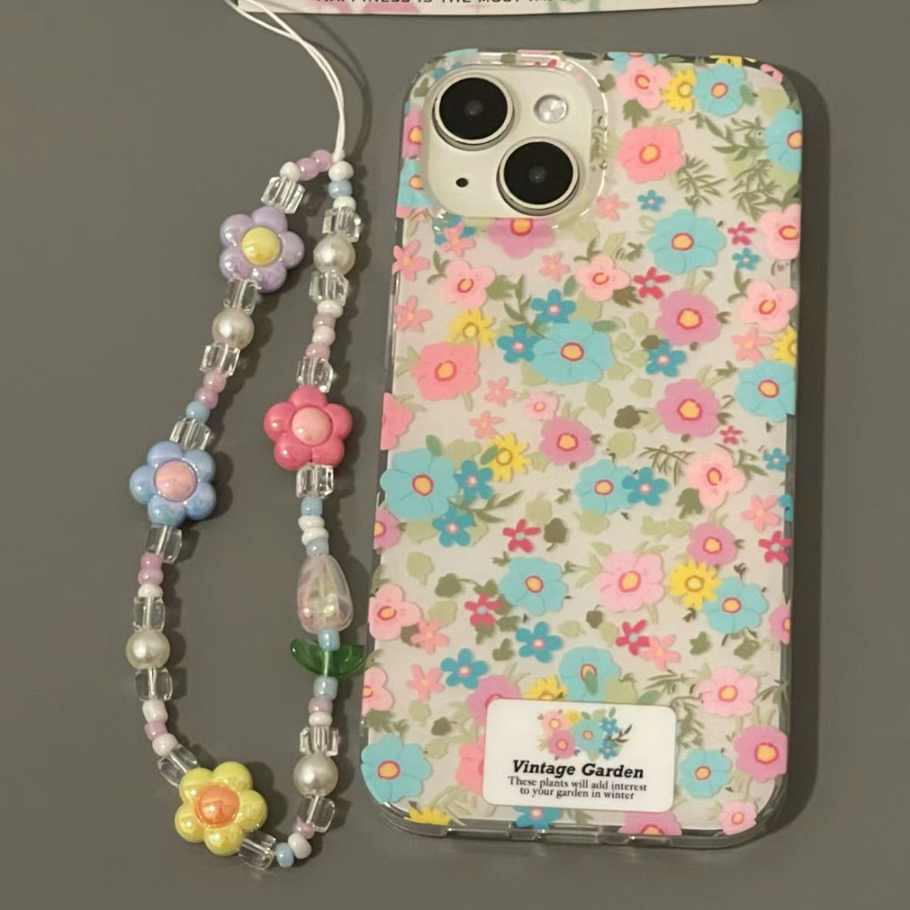 สินค้าใหม่บรรยากาศดอกไม้ Apple 15/14/13promax เคสโทรศัพท์ 12/11 รูขนาดใหญ่ xr/xs กันกระแทก 7/8plus