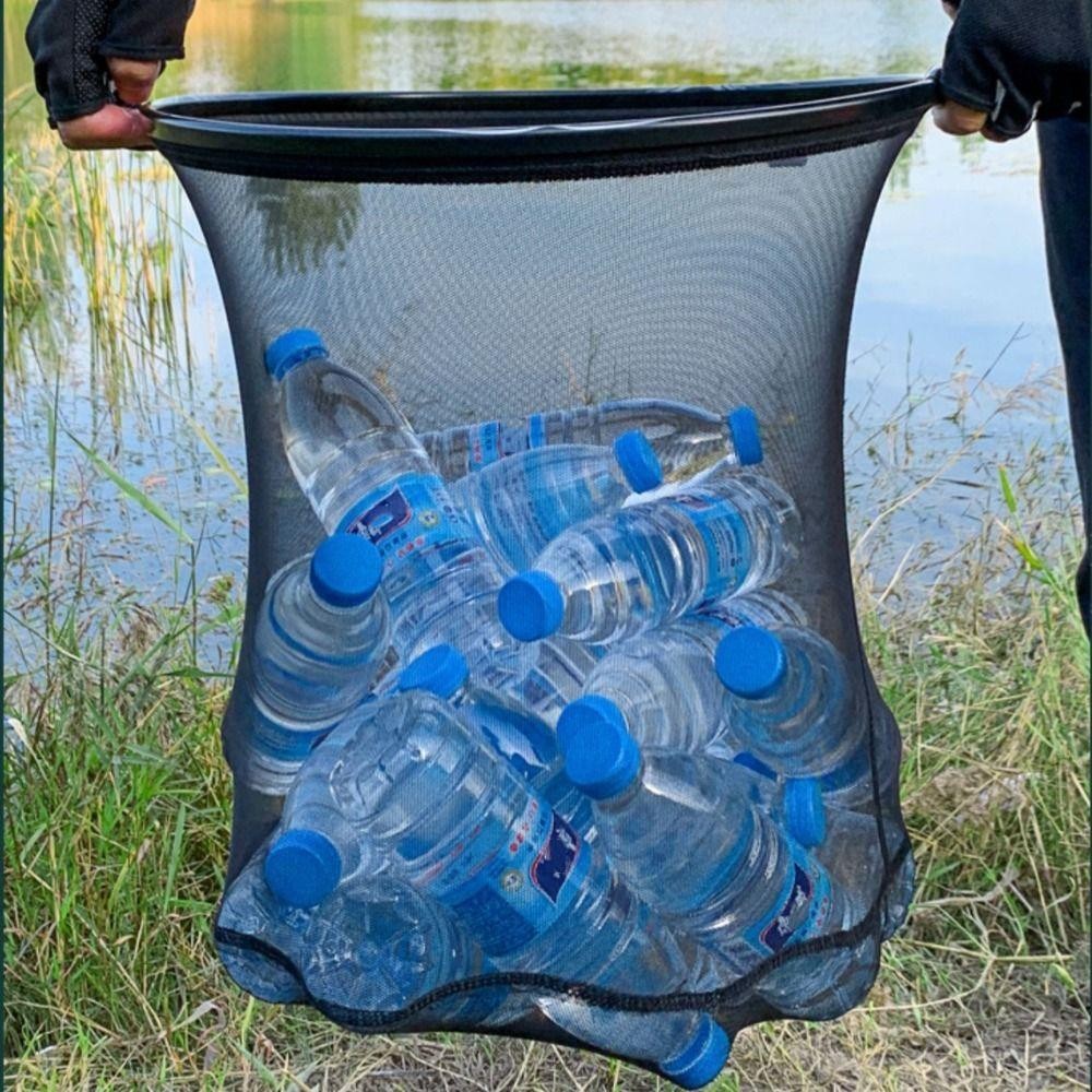 Amber Fishing Landing , หัวตกปลาป้องกันตะขอตกปลาลึก, ผ้าตาข่ายนาโน ตาข่ายพับสีดํา - รูปที่ 5