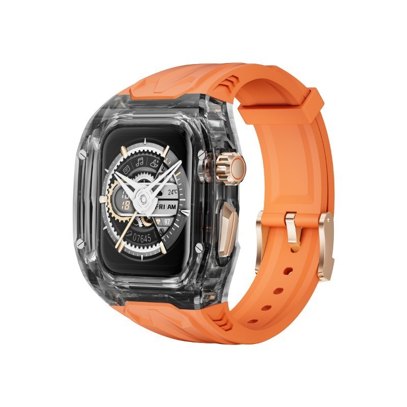 สายนาฬิกาซิลิโคนดัดแปลง 49 มม. 9 8 7 6 5 4 se เหมาะสําหรับ Ap ple นาฬิกาโปร่งใส one-piece A pple สายนาฬิกา 44 มม. 45 มม.