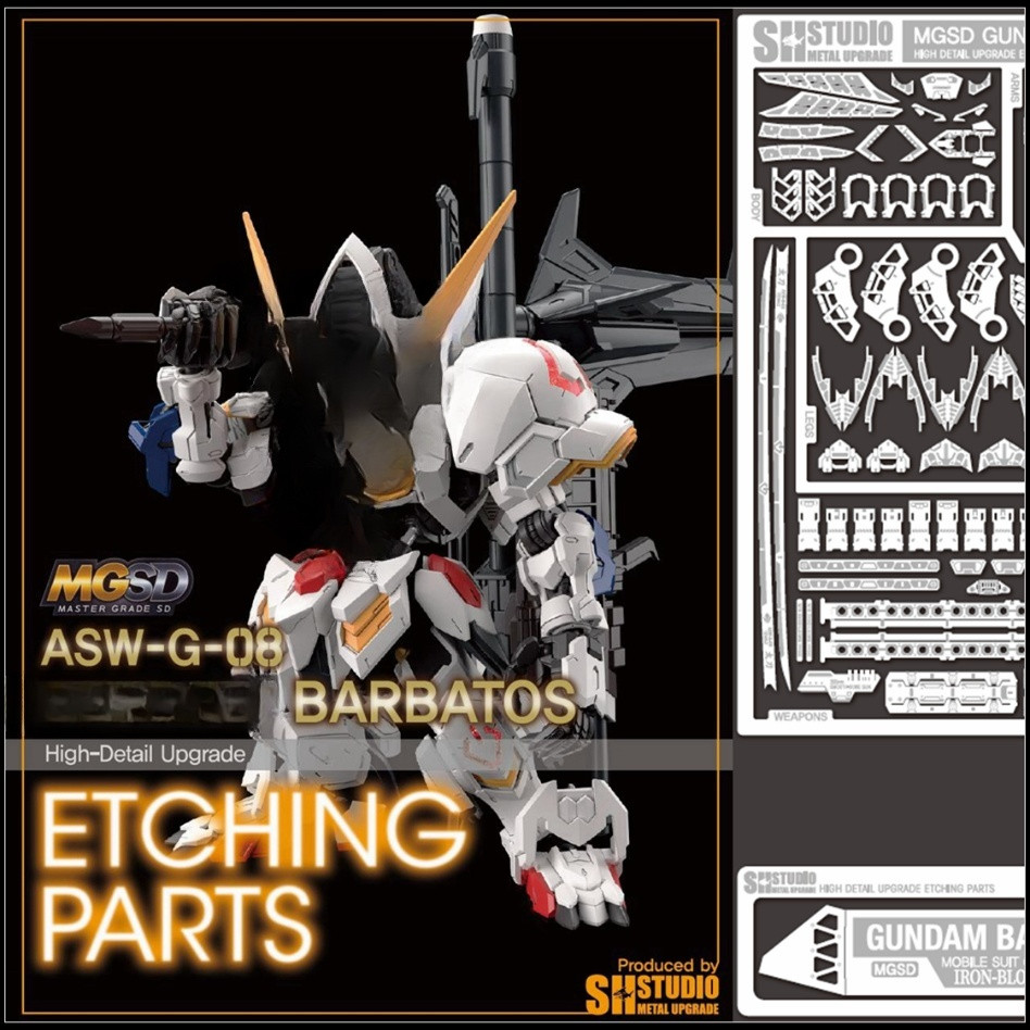 Sh STUDIO อัพเกรดชิ้นส่วนสลักโลหะสําหรับ MGSD Barbatos