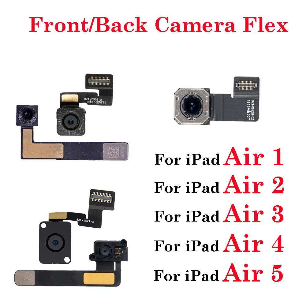 Big ด้านหลังด้านหลังหลักขนาดเล็กกล้องด้านหน้า Flex สําหรับ iPad Air 1 2 3 4 5 A1474 A1475 A1566 A156