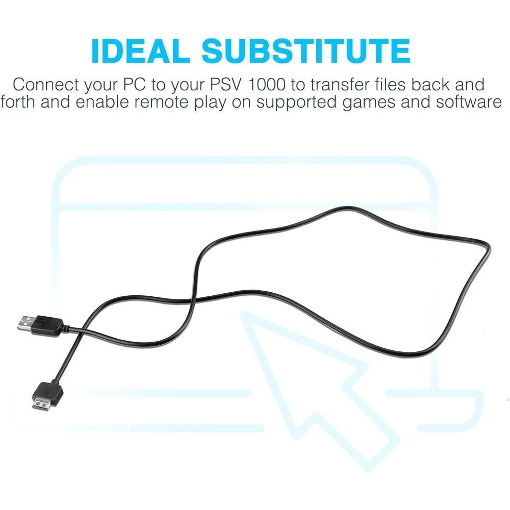 Breeze สําหรับสายชาร์จ PSVita, คอนโซลเกมมือถือ 1 ม. สายซิงค์ข้อมูล USB, ชุบนิกเกิลความเร็วสูง Stable Power Charger Line สําหรับ Playstation Vita 1000