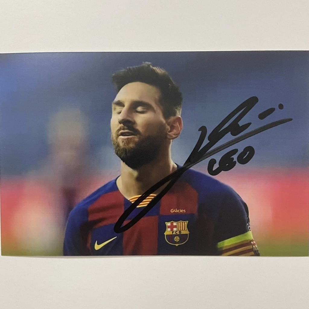 Messi Signature Photo Security Autograph Photo สินค้าลายเซ็น Photo ของขวัญรับปริญญาส่งเพื่อนร่วมชั้น