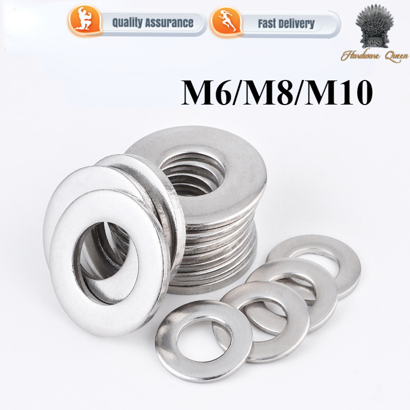 [QM1] M6/m8/m10 304 ปะเก็นสแตนเลสปะเก็นกลมปะเก็นแบนหนาพิเศษ
