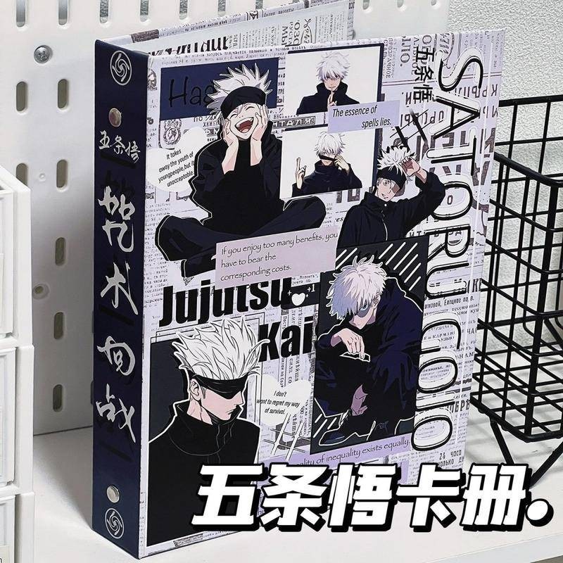 Jujutsu Kaisen Gojo Satoru Photocard อัลบั้มสมุดภาพโพลารอยด์, หน้า 4 ช่องแบบถอดได้, ถือ 20/30 แผ่น, สินค้าอนิเมะสะสม
