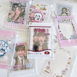 Ins Badge Bag พวงกุญแจ 3 นิ้ว Photocard Holder Toploader Bag Doll Storage Bag
