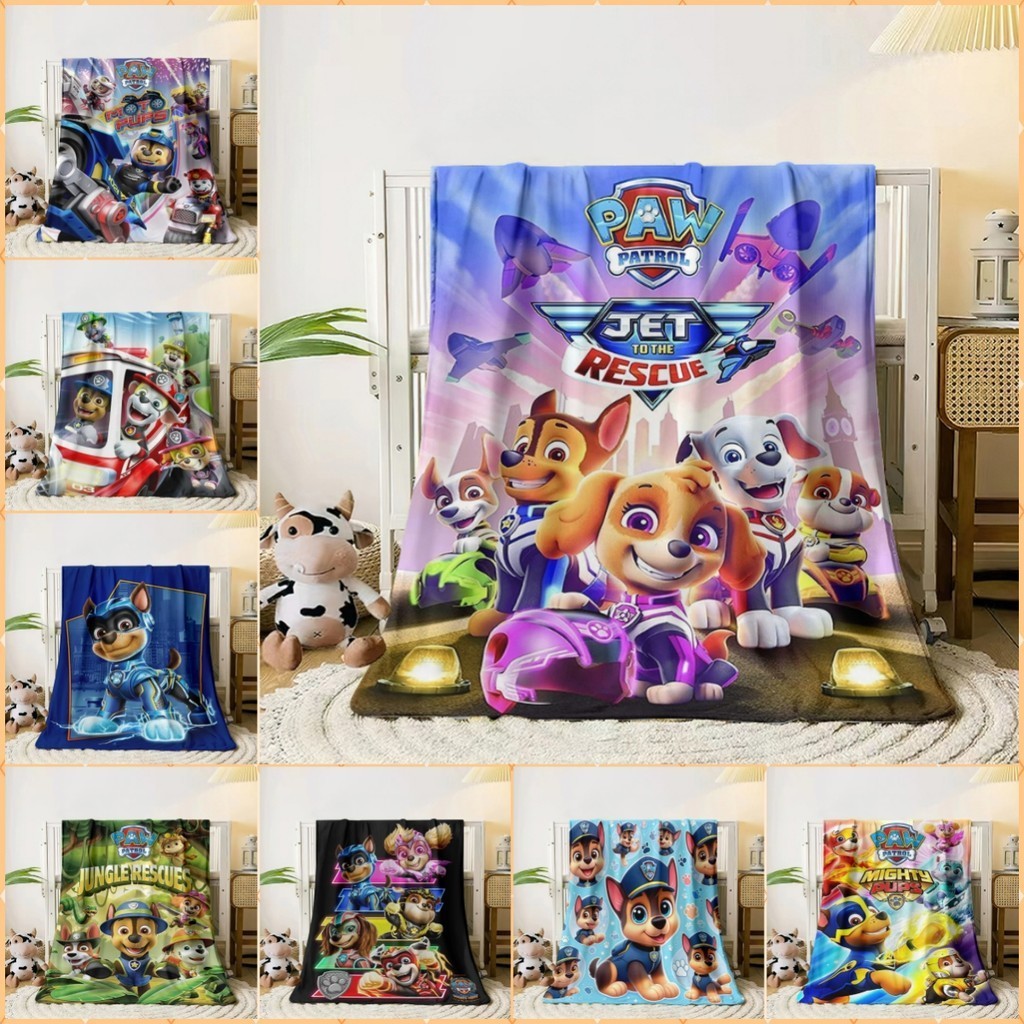ผ้าห่ม Paw Patrol วัสดุคุณภาพสูงน่ารัก เหมาะสำหรับนอนพักผ่อนและการเล่นของเด็ก