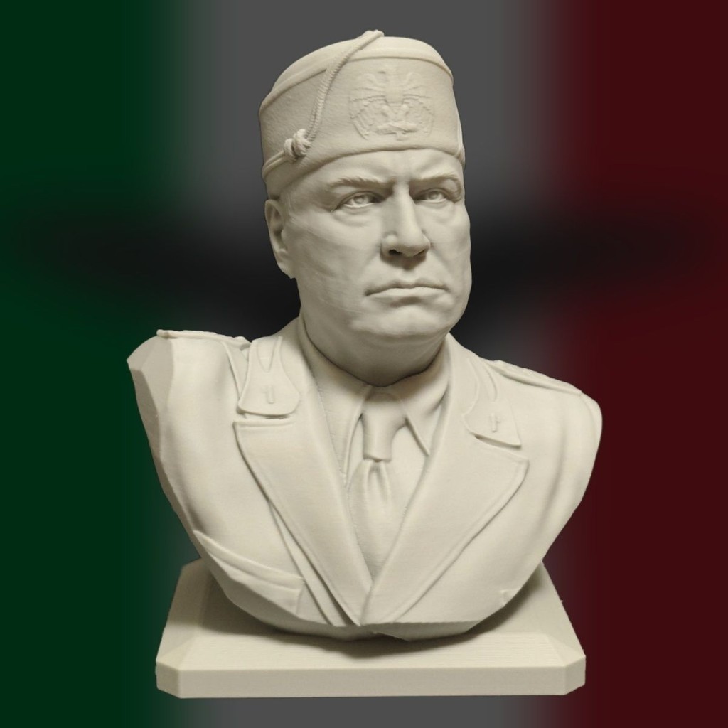 อิตาลี Mussolini 3D การพิมพ์หน้าอกรุ่นประติมากรรมรูปปั้นหน้าอกเลียนแบบพลาสเตอร์เครื่องประดับที่ระลึกการปรับแต่ง